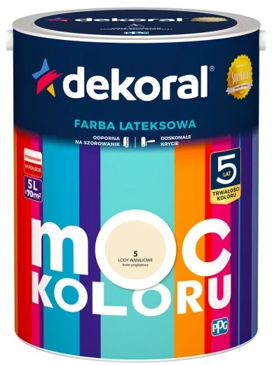 DEKORAL MOC KOLORU LODY WANILIOWE 5L 