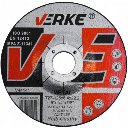 METAL SHARPING BLADE 125x6,4x22,2 VERKE