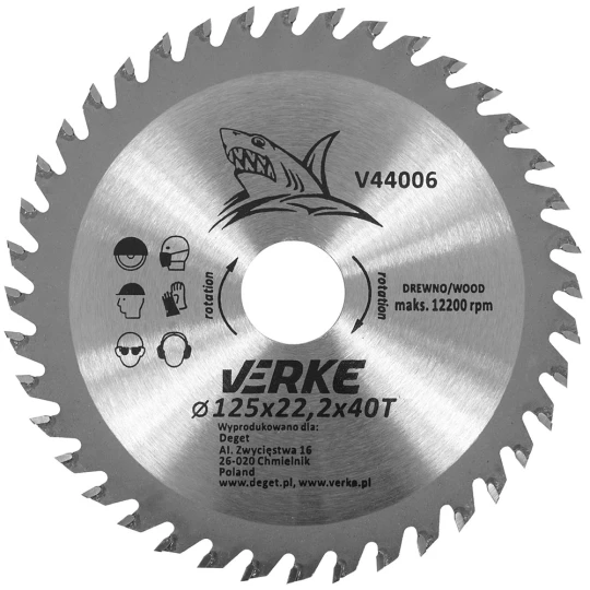 VISIBLE DISC 125mm*22.2mm*40T VERKE