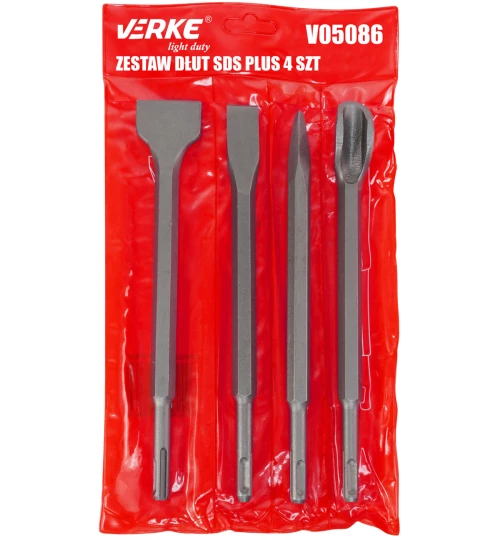 ZESTAW DŁUT SDS PLUS 4 SZT VERKE LIGHT DUTY