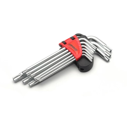 PRO ZESTAW 9 SZT KLUCZY TORX Z OTWOREM DŁUGIE WT-09-TOD