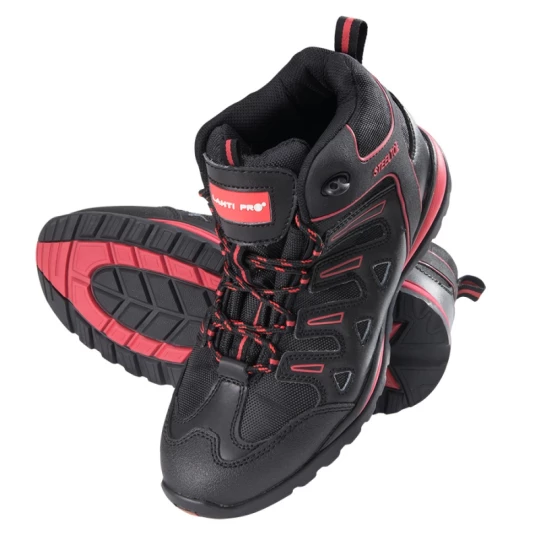 BOOTS LEATHER/OXFORD BLACK/RED SIZE 43