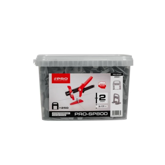 PRO LEVELLING SYSTEM PRO-SP800 2MM CLIPS 250 PCS BUCKET 5L