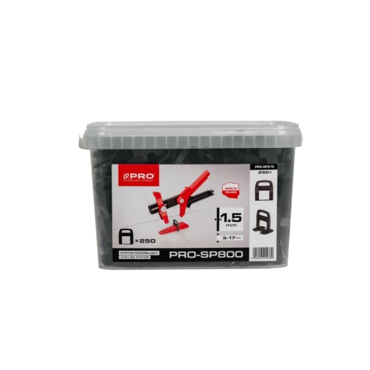 PRO SYSTEM POZIOMUJĄCY PRO-SP800 1,5MM KLIPSY 250 SZT WIADRO 5L