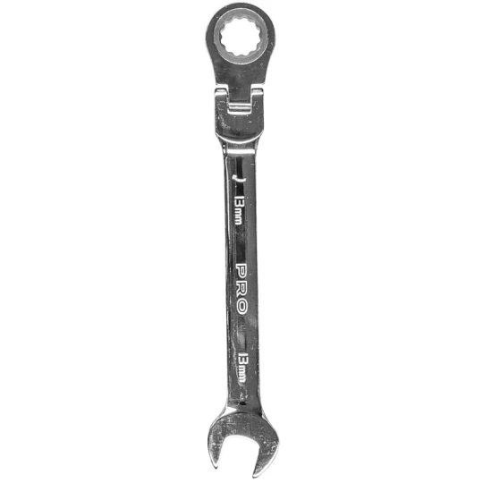 PRO KLUCZ PŁASKO OCZKOWY Z GRZECHOTKĄ I PRZEGUBEM 13MM 72T CRV WK-13CRV-POGP