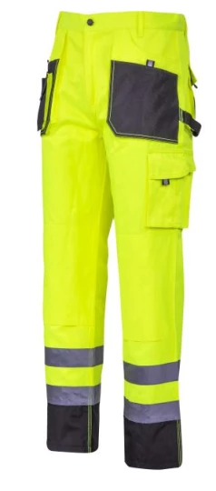 WARNING TROUSERS BLACK/YELLOW SIZE L
