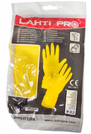 LATEX UTILITY GLOVES YELLOW SIZE 8