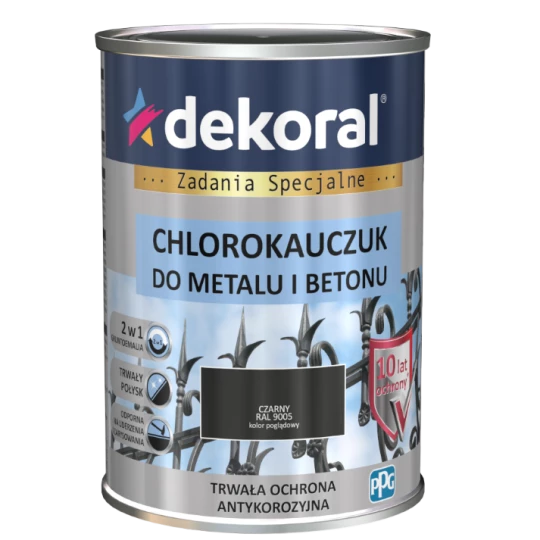 DEKORAL CHLOROKAUCZUK CZARNY 0,9L