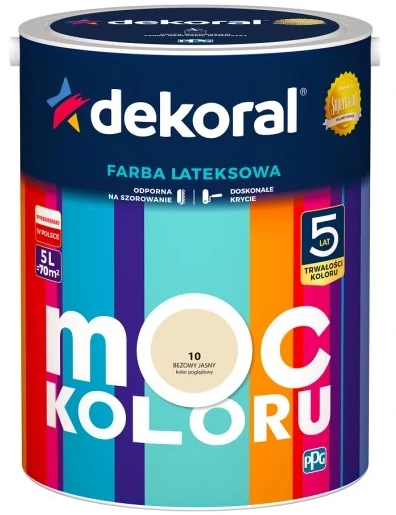 DEKORAL MOC KOLORU BEŻ JASNY 5L 