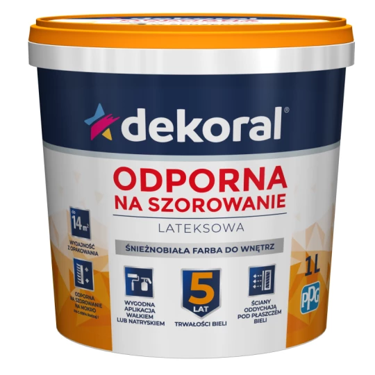 DEKORAL EMULSJA BIAŁA AKRYLIT W 1L