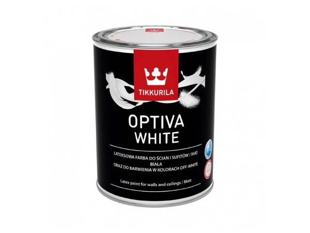 TIKKURILA LATEX PAINT OPTIVA WHITE 0.9L