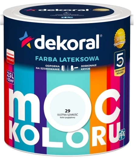 DEKORAL MOC KOLORY ULOTNA SZAROŚĆ 2,5L 