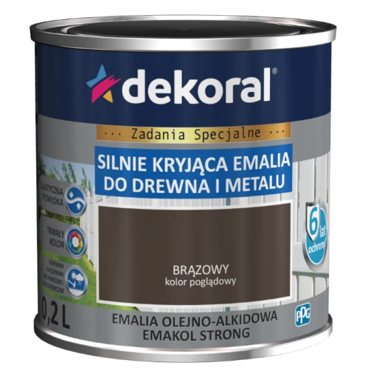 DEKORAL EMAKOL STRONG BRĄZ RAL 8028 0,2L