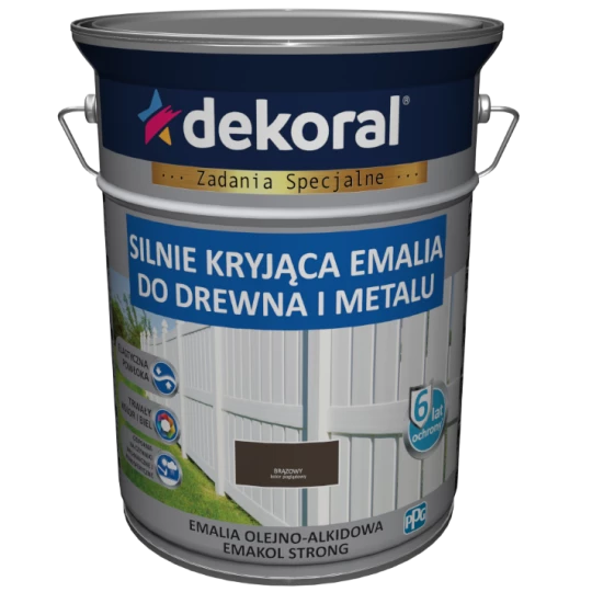 DEKORAL EMAKOL STRONG BRĄZ RAL 8028 5L