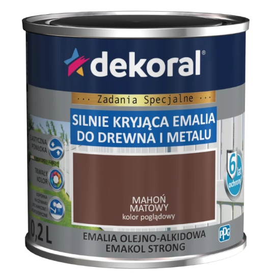 DEKORAL EMAKOL STRONG MAHOŃ MAT 0,2L