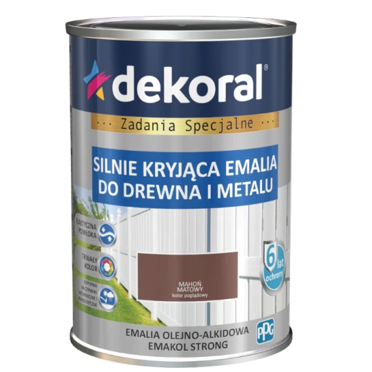 DEKORAL EMAKOL STRONG MAHOŃ MAT 0,9L