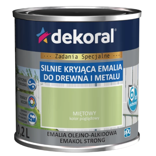 DEKORAL EMAKOL STRONG MIĘTOWA 0,2L