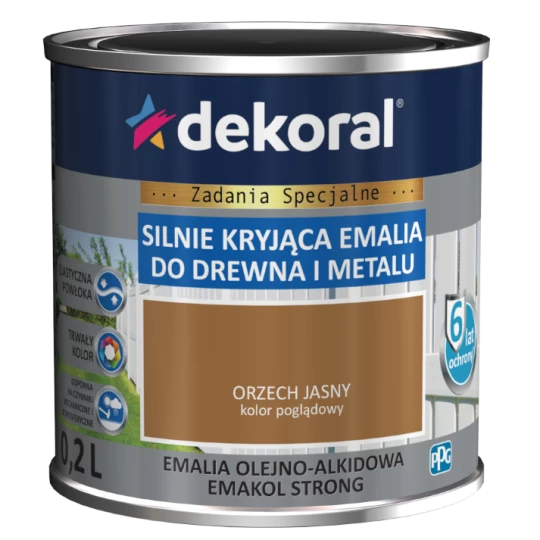 DEKORAL EMAKOL STRONG ORZECH JASNY 0,2L
