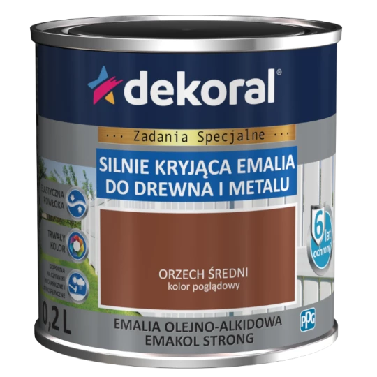 DEKORAL EMAKOL STRONG WALNUT MEDIUM 0,2L