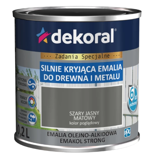 DEKORAL EMAKOL STRONG GREY LIGHT MATT 0,2L
