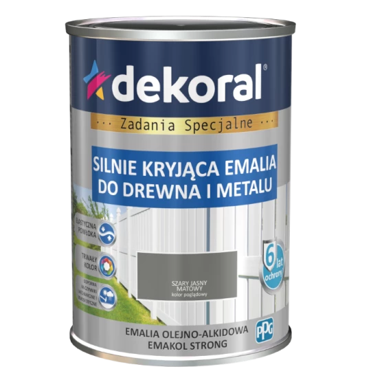 DEKORAL EMAKOL STRONG GREY LIGHT MATT 0,9L