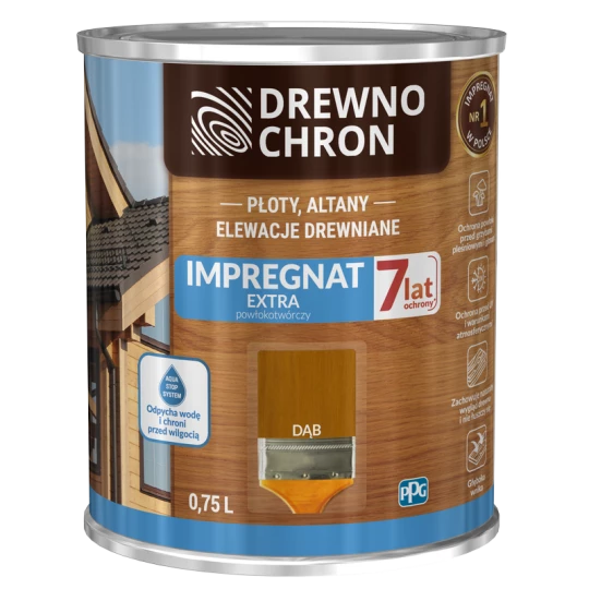 DREWNOCHRON IMPREGNAT EXTRA POWŁOKOTWÓRCZY DĄB 0,75L