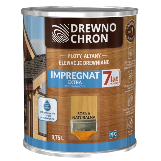DREWNOCHRON IMPREGNAT EXTRA POWŁOKOTWÓRCZY SOSNA NATURALNA 0,75L
