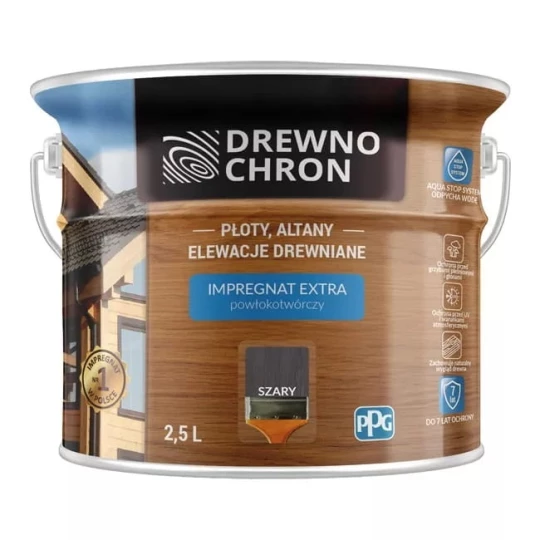 DREWNOCHRON IMPREGNAT EXTRA POWŁOKOTWÓRCZY SZARY 2,5L