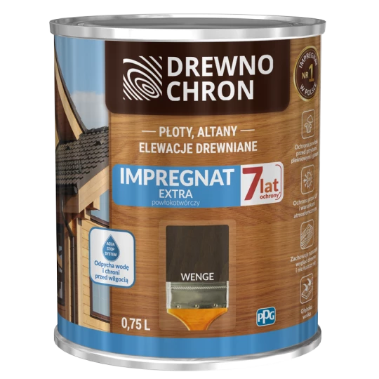 DREWNOCHRON IMPREGNAT EXTRA POWŁOKOTWÓRCZY WENGE 0,75L