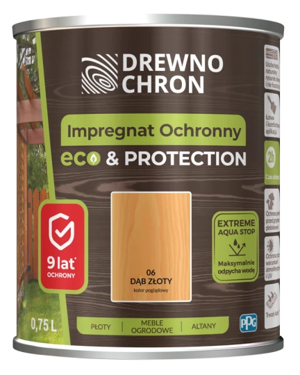 DREWNOCHRON IMPREGNAT OCHRONNY ECO&PROTECTION DĄB ZŁOTY 0,75L