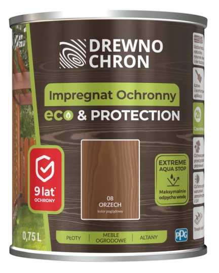 DREWNOCHRON IMPREGNAT OCHRONNY ECO&PROTECTION ORZECH 0,75L