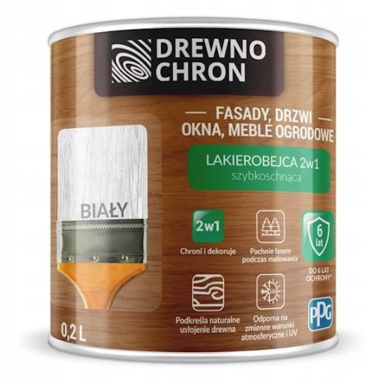 DREWNOCHRON LAKIEROBEJCA 2W1 BIAŁY 0,2L