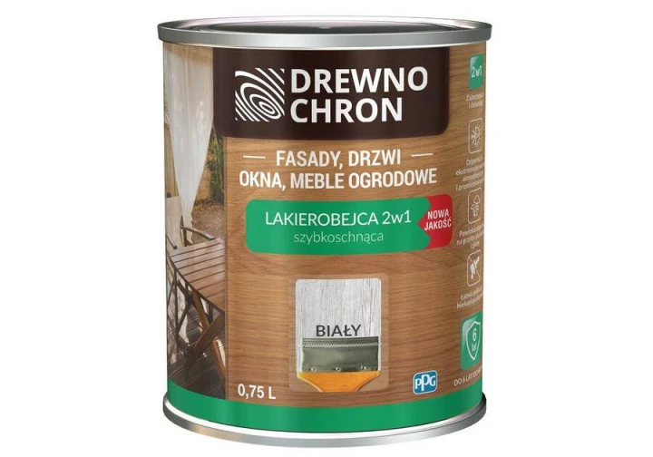 DREWNOCHRON LAKIEROBEJCA 2W1 BIAŁY 0,75L