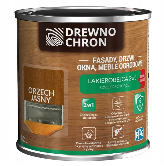 WOODCHRON STAIN 2IN1 LIGHT WALNUT 0,2L