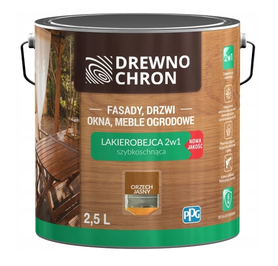 WOODCHRON STAIN 2IN1 LIGHT WALNUT 2.5L