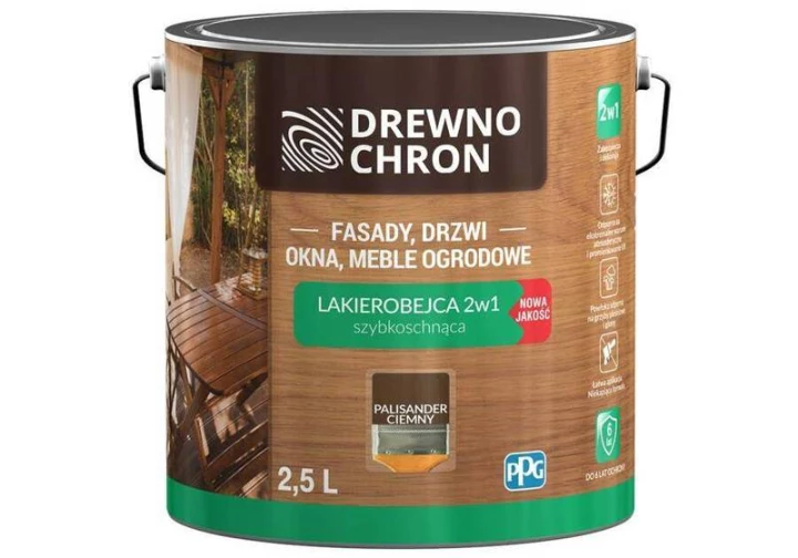 DREWNOCHRON LAKIEROBEJCA 2W1 PALISANDER CIEMNY 2,5L