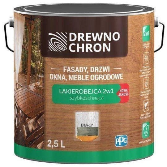 WOODCHRON VARNISH 2IN1 WHITE 2.5L