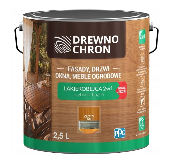 DREWNOCHRON LAKIEROBEJCA 2W1 DĄB ZŁOTY 2,5L