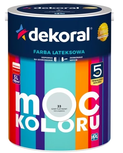 DEKORAL MOC KOLORU GREY PLATINUM 5L 