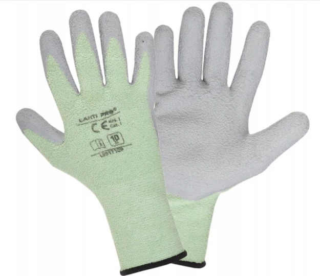 INSULATED GLOVES GREEN-GREY 10