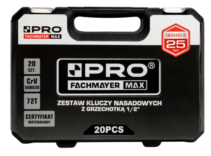 ZESTAW KLUCZY NASADOWYCH Z GRZECHOTKĄ 1/2
