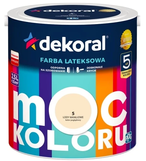 DEKORAL MOC KOLORU LODY WANILIOWE 2,5L 