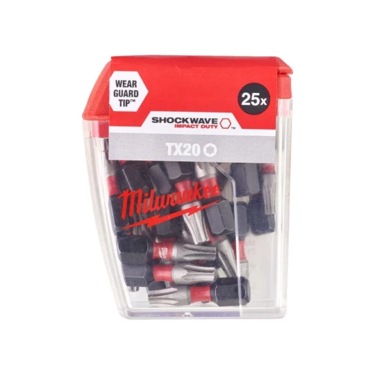 Milwaukee Bit udarowy Shockwave Impact Duty do śrub Torx, TX20 x 25 mm (25 szt.)