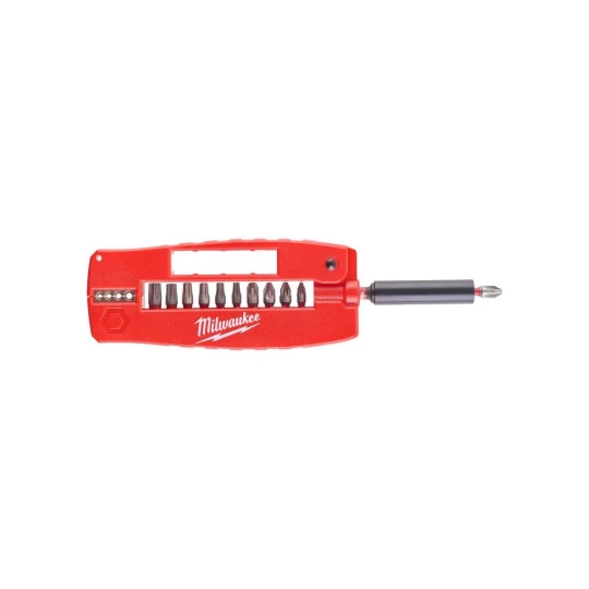 Milwaukee Zestaw bitów Shockwave do śrub Phillips, Pozidriv i Torx, PH2, PZ1 - PZ3, TX15 - TX40 (12 szt.)