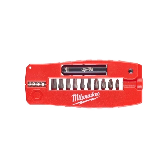 Milwaukee Zestaw bitów Shockwave do śrub Phillips, Pozidriv i Torx, PH2, PZ1 - PZ3, TX15 - TX40 (12 szt.)