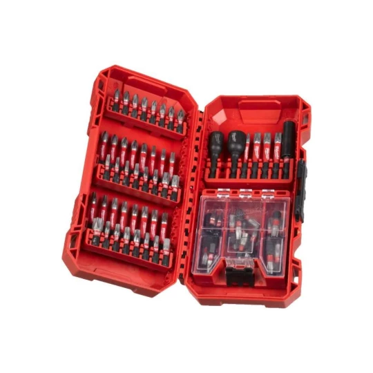 Milwaukee Shockwave impact bit set for Phillips, Pozidriv, Torx and Hex screws (75 pcs.)