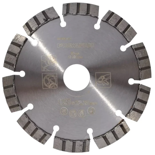 Ściernica diamentowa do cięcia betonu zbrojonego125x22,23 mm - opakowanie kartonowe - 1 szt.