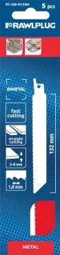 Metal-cutting jig saw blades 152 mm BIM 1,8 mm - blister - 5 pcs.