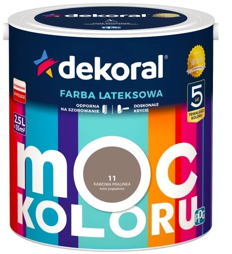 DEKORAL MOC KOLORU KAWO.PRALINKA 2,5L 