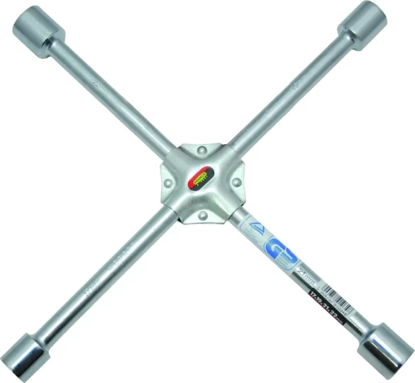 Klucz krzyżakowy do kół ze wzmocnieniem 17,19,21,22 mm
